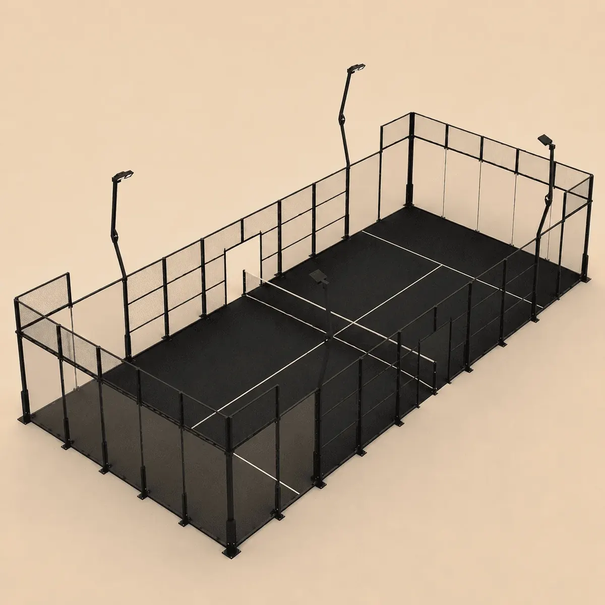 ILAN Classic padel court render in black, colour option