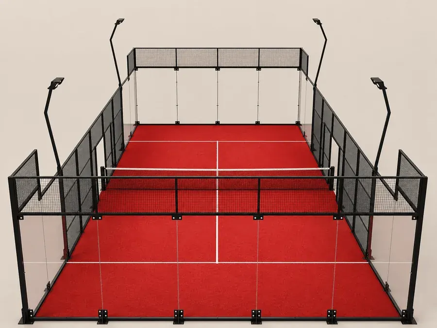 ILAN padel court in red turf