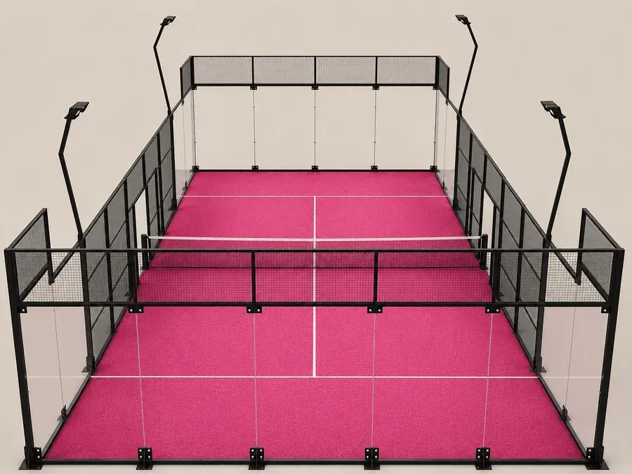 ILAN padel court in pink turf