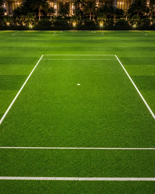 Floodlit ILAN cricket ground with turf pitch
