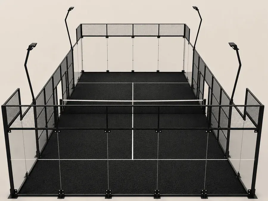 ILAN padel court in black turf